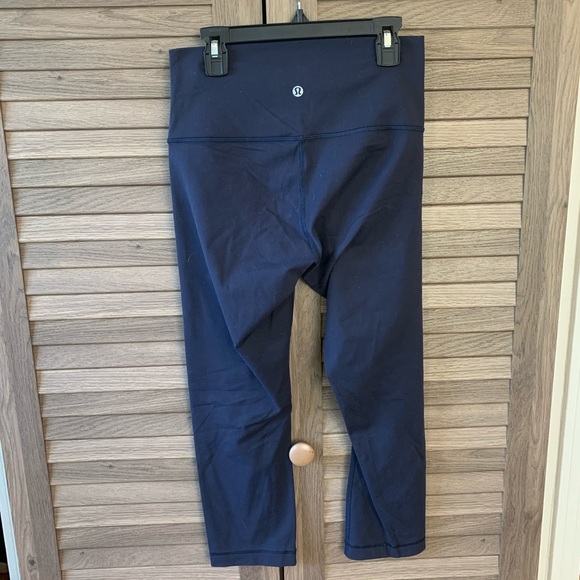 Lululemon Wunder Under Crop High Rise Navy Blue Size 6 - Picture 2 of 5